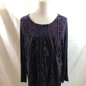 Chico's viola velvet burnout top - Chico's 1 - NWT